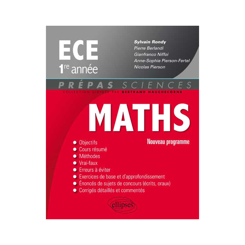 Mathématiques ECE-1 - conforme au nouveau programme 2013