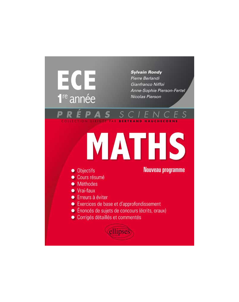 Mathématiques ECE-1 - conforme au nouveau programme 2013