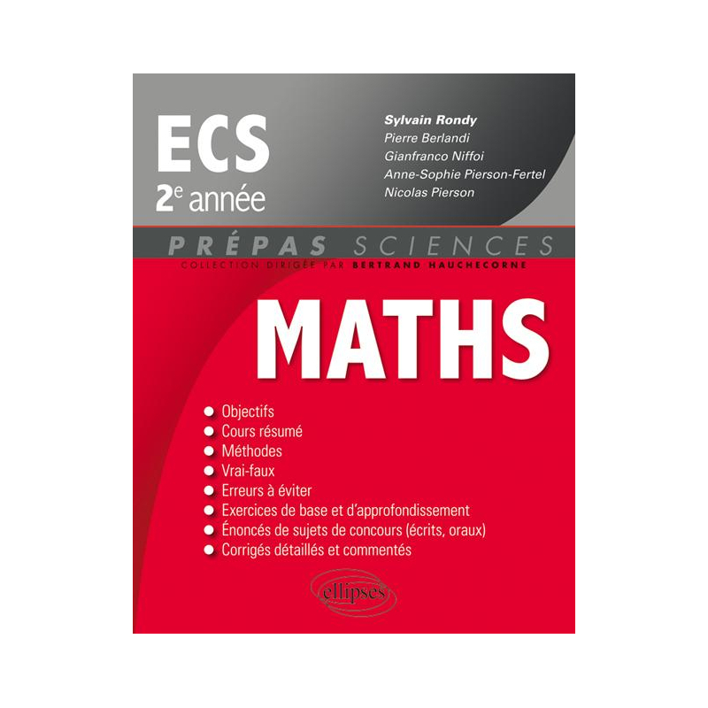 Mathématiques ECS 2e année