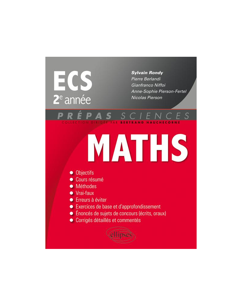 Mathématiques ECS 2e année