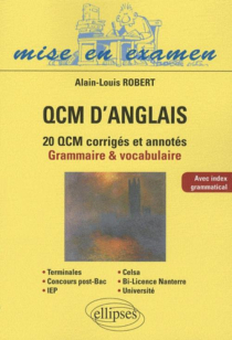 QCM d'anglais. Méthodologie et application