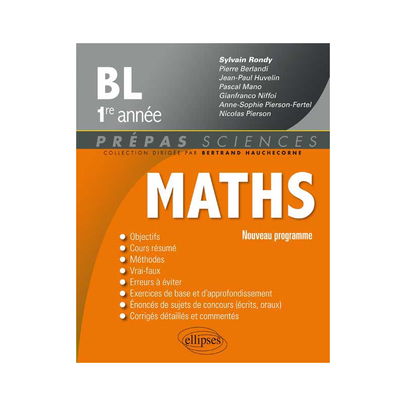 Mathématiques BL-1 - nouveau programme 2013