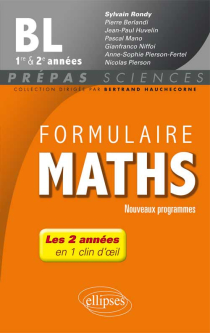 Formulaire Maths BL 1re et 2e années - nouveaux programmes 2013-2014