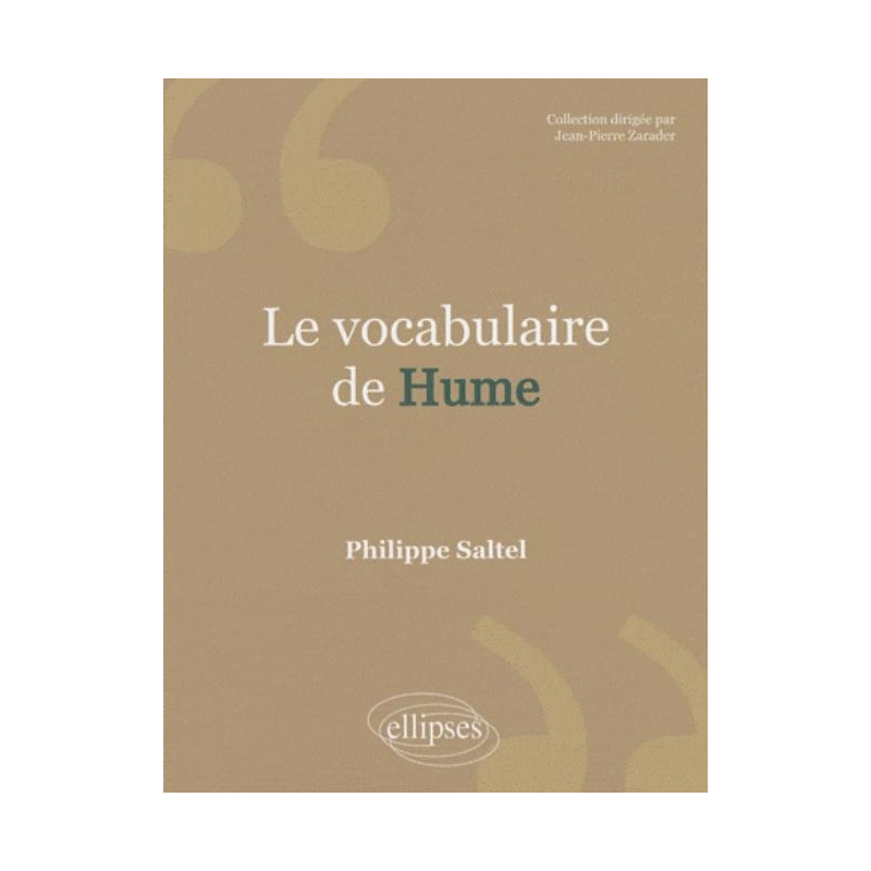 Le vocabulaire de Hume - Nouvelle éd.
