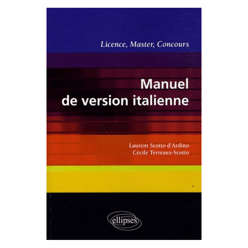 Manuel de version italienne. Licence, Master, Concours