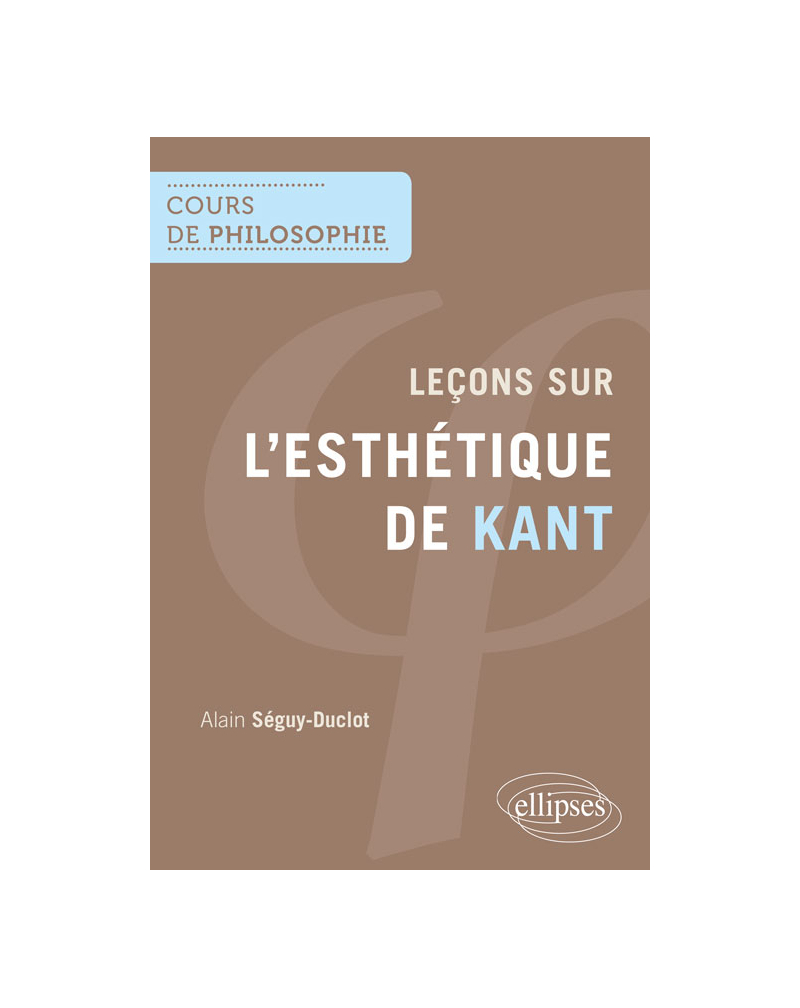 Leçons sur l'esthétique de Kant