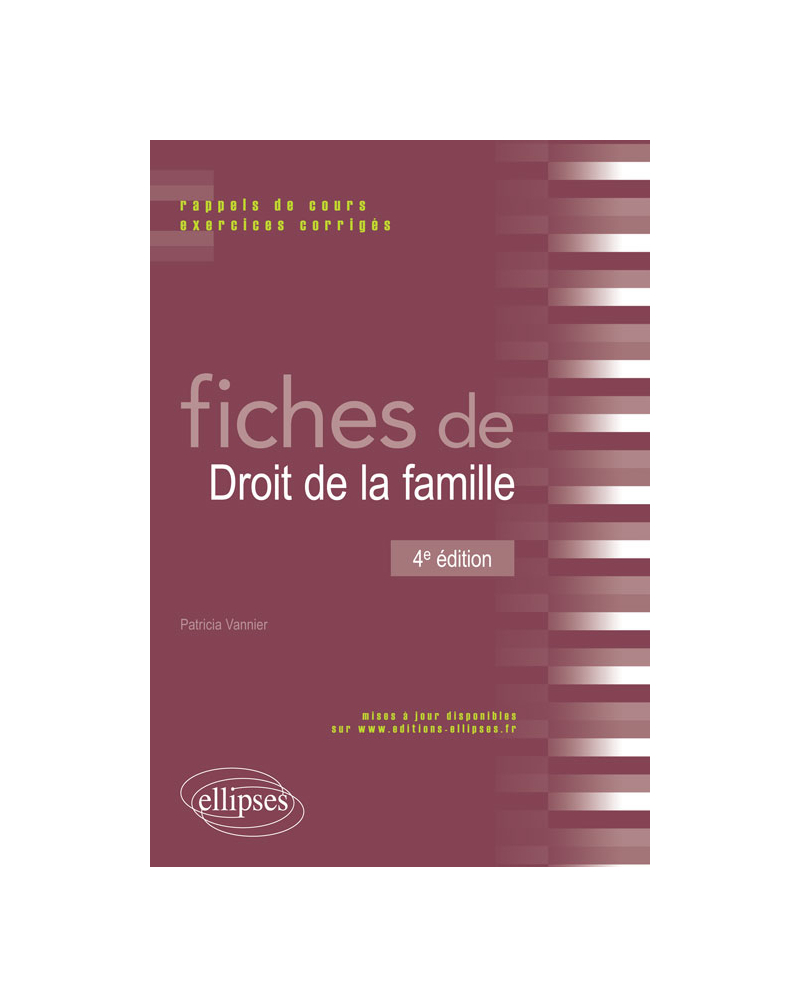Fiches de Droit de la famille - 4e édition