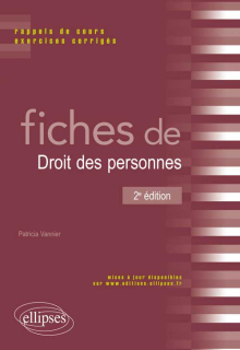 Fiches de Droit des personnes, 2e édition