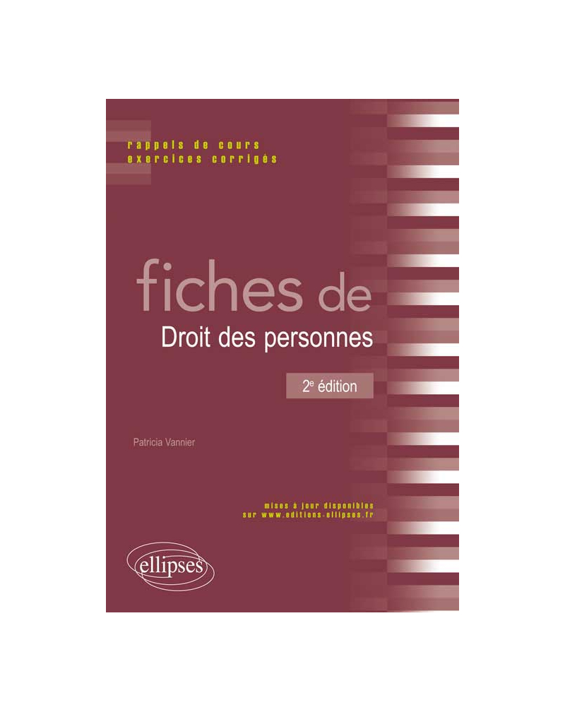 Fiches de Droit des personnes, 2e édition