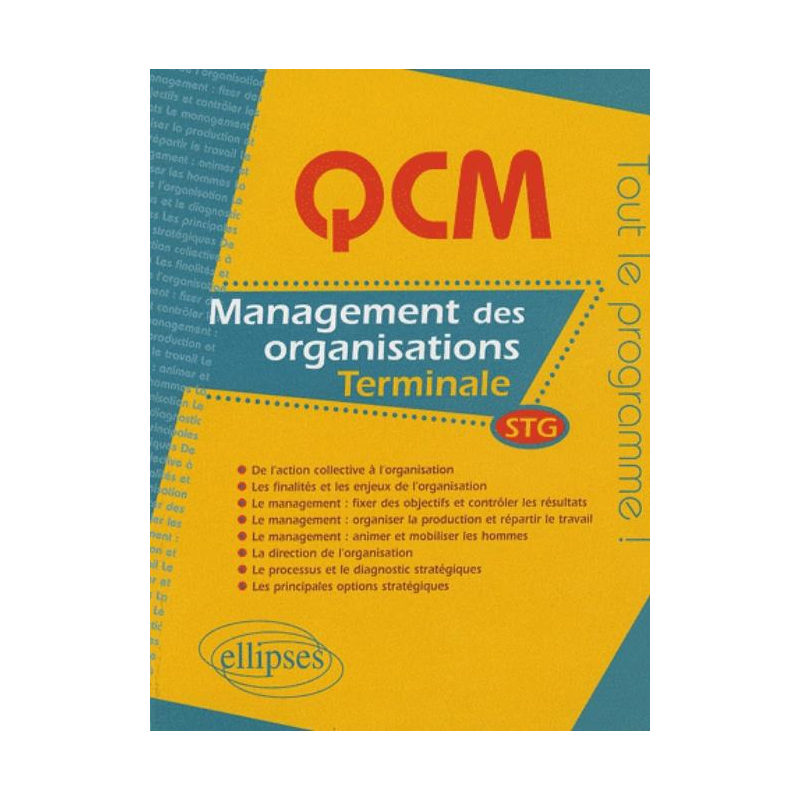 Management des organisations - Terminale STG