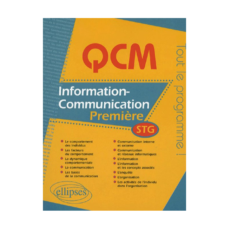 QCM information-communication - Première STG
