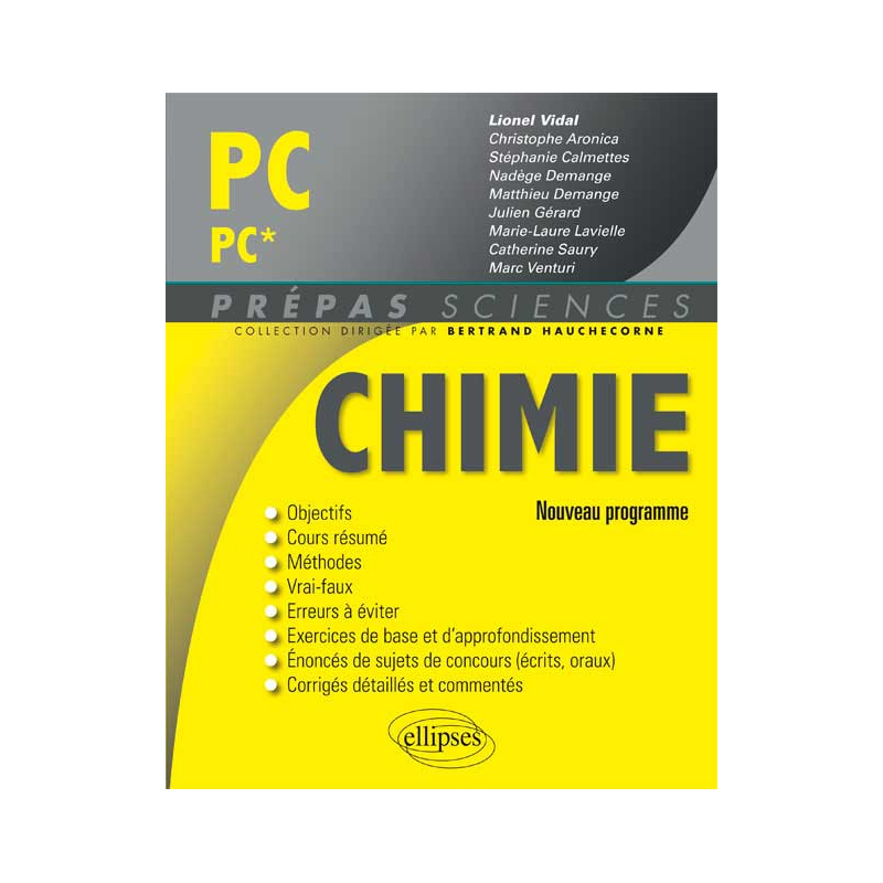 Chimie PC/PC* - nouveau programme 2014