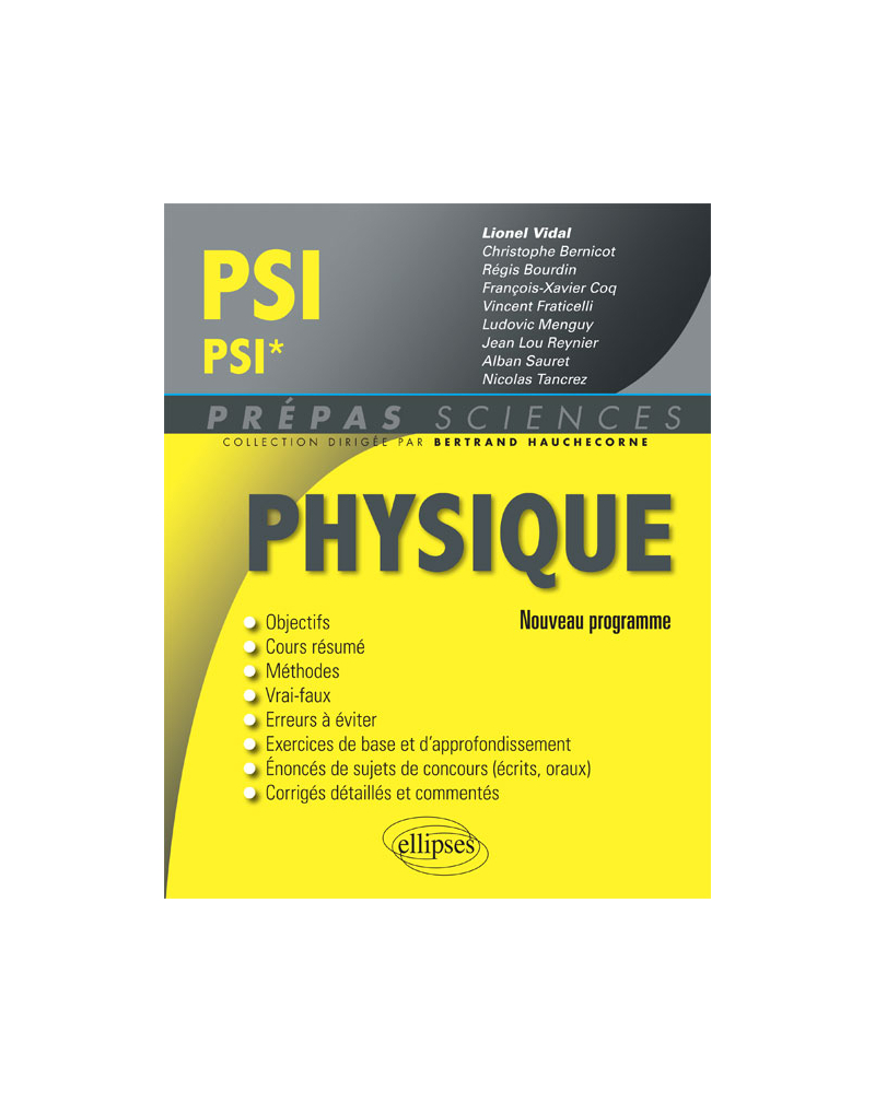 Physique PSI/PSI* - nouveau programme 2014