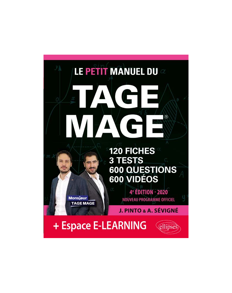 Le Petit Manuel du TAGE MAGE - 3 tests blancs + 120 fiches de cours + 600 questions + 600 vidéos – édition 2020 - 4e édition