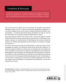 Déformation à chaud des métaux - Physique et mécanique