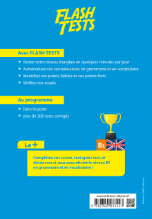 Anglais. Flash Tests Niveau B1. Testez votre niveau d'anglais !
