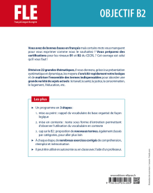 FLE (Français langue étrangère). Objectif B2. Vocabulaire thématique. Cahier pour enrichir et consolider ses connaissances avec exercices corrigés.