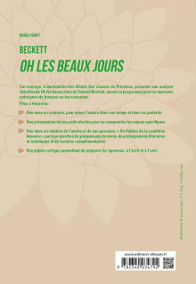 Français, Première. L’œuvre et son parcours : Beckett, Oh les beaux jours, parcours "Un théâtre de la condition humaine"