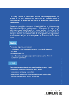 Anglais. Topical issues. 1 500 phrases de thème journalistique sur 100 sujets récurrents de l'actualité (B2-C1)
