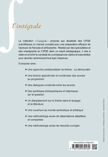 L'intégrale sur la démocratie. Aristophane, Les Cavaliers, L'Assemblée des femmes - Tocqueville, De la Démocratie en Amérique, Tome II, livre 4 - Philip Roth, Le complot contre l'Amérique. Epreuve de français/philosophie. Prépas scientifiques 2020-2021