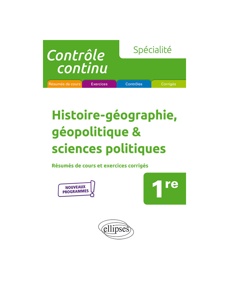 Spécialité Histoire-géographie, géopolitique & sciences politiques - Première - Nouveaux programmes