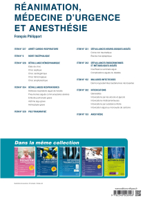 Anesthésie - réanimation et médecine d'urgence