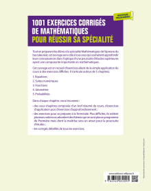 1001 exercices corrigés pour réussir sa spécialité Mathématiques - Première - Nouveaux programmes