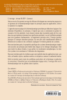 Énergétique - Thermodynamique générale - Principes, systèmes simples, applications, thermique - Niveau B