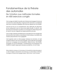 Fondamentaux de la théorie des automates - De l’intuition aux méthodes formelles en 400 exercices corrigés - Classes préparatoires, Licence, Master, Agrégation