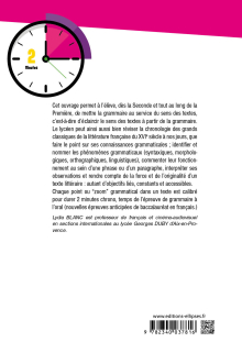 La grammaire au bac français. 30 fiches pour réussir en 2 minutes chrono. Nouveaux programmes