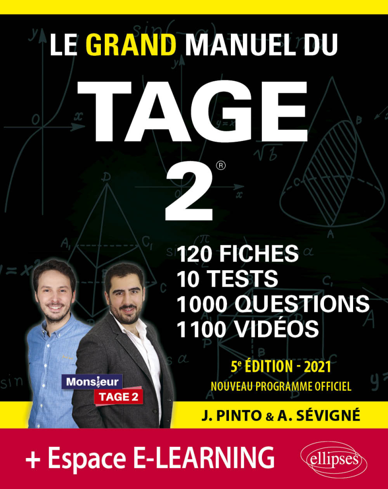 Le Grand Manuel du TAGE 2 – 10 tests blancs + 120 fiches de cours + 1000 vidéos – Édition 2021