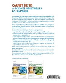 Carnet de TD de sciences industrielles de l'ingénieur (SII) - PCSI et MPSI
