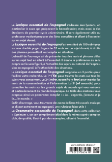 Lexique essentiel de l'espagnol