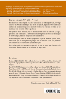 Matériaux - De l’élaboration à l’utilisation des matériaux - Caractéristiques, obtention, emplois