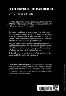 La philosophie du cinéma d’horreur. Effroi, éthique et beauté