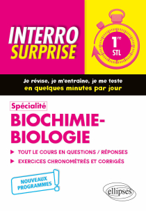 Spécialité Biochimie-biologie - Première STL - Nouveaux programmes