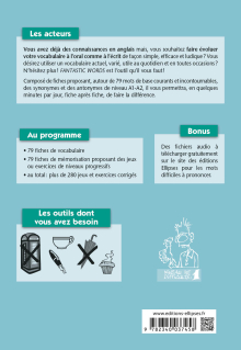 FANTASTIC WORDS ! Synonymes et antonymes anglais les plus courants. • 79 fiches avec exercices corrigés • A1-A2 (avec fichiers audio)