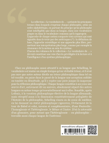 Le vocabulaire de Schelling