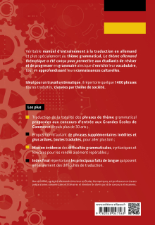 Übersetzung Französisch-Deutsch. Le thème allemand thématique. 1400 phrases de thème grammatical classées par thème pour réviser et progresser. B2-C1