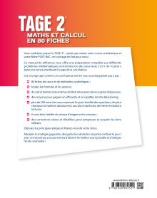TAGE 2® : Maths et calcul en 80 fiches