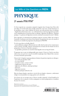 Les 1001 questions de la physique en prépa - 2e année PSI/PSI* - 3e édition actualisée