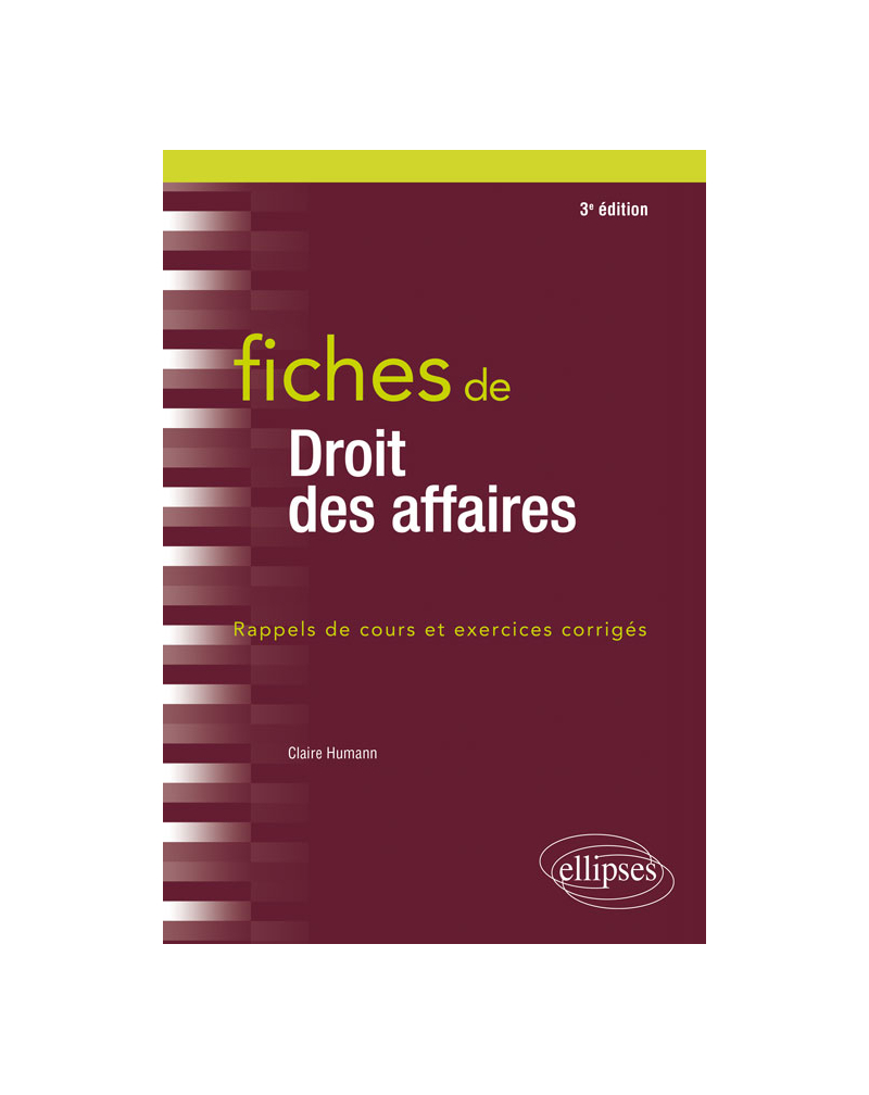 Fiches de droit des affaires - 3e édition