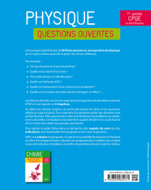 Physique - Questions ouvertes - 1re année de CPGE scientifiques