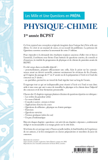 Les 1001 questions de la physique-chimie en prépa - 1re année BCPST - 3e édition actualisée