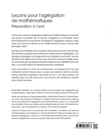 Leçons pour l’agrégation de mathématiques - Préparation à l’oral