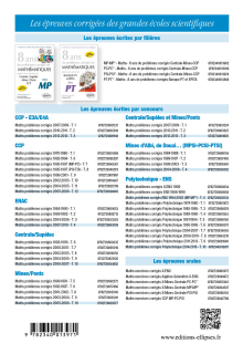 Mathématiques - Problèmes corrigés posés aux concours Polytechnique - 2014-2016 – Tome 10