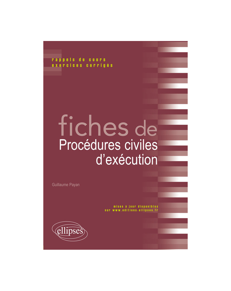 Fiches de Droit de procédures civiles d’éxécution