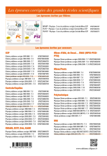 Chimie - Problèmes corrigés posés aux concours communs Polytechniques (CCP) - 2015 à 2016 - Tome 13