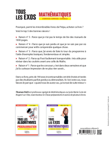 Tous les exos Mathématiques - Prépa scientifique 2e année - Exercices corrigés / Conseils