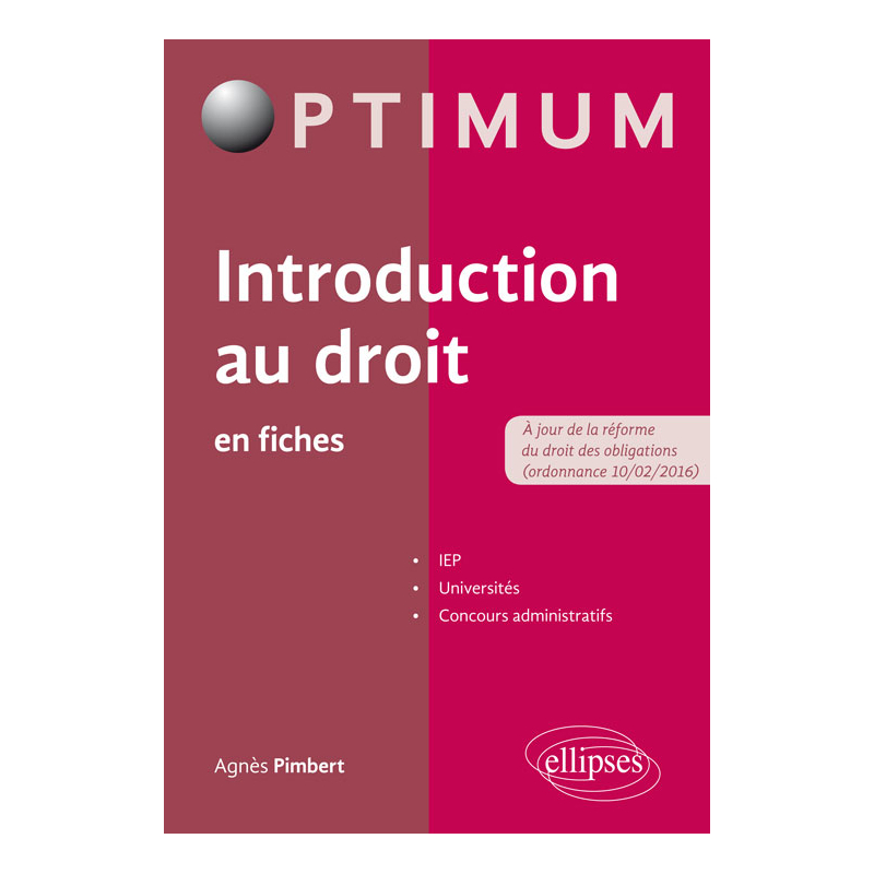Introduction au droit en fiches